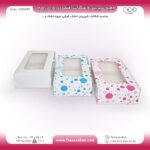 جعبه شیرینی و شکلات اقتصادی پنجره‌دار  15 در 25 ارتفاع 7 سانت یک تکه کد 1525799