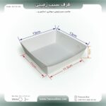 ظرف سیب زمینی 11 در 11.5 ارتفاع 4 سانت کد fa111141 - Image 2